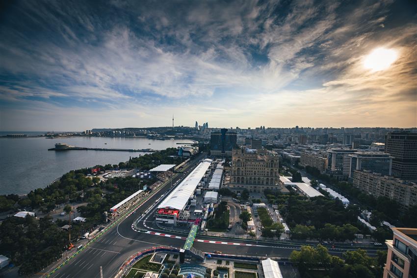 Baku City Circuit Arial view
